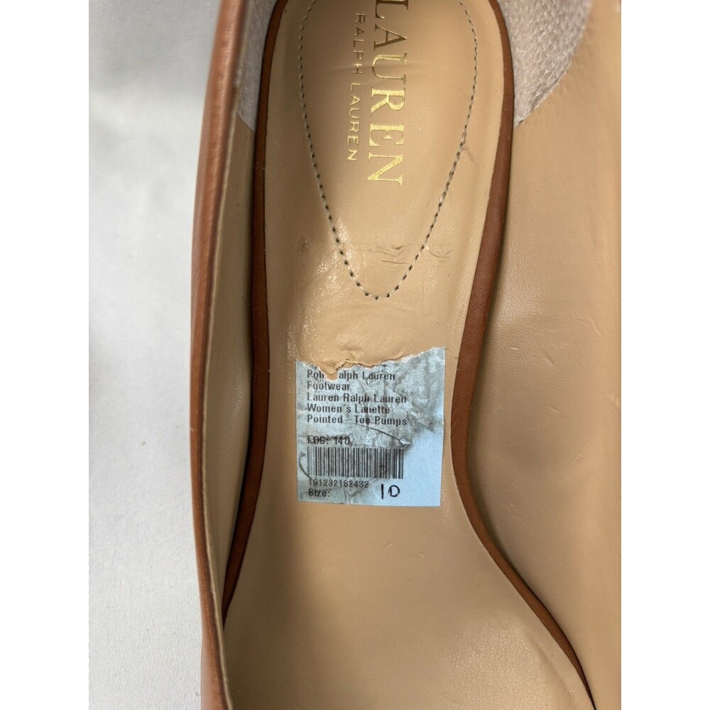 RALPH LAUREN CARAMEL BROWN LEATHER SHOES SIZE 10B - Picture 5 of 11